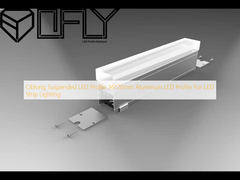 Oblong Suspended LED Profile 36*20mm Aluminum LED Profile For LED Strip Lighting