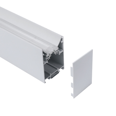 6063 T5 Profili a LED montati in superficie Lampade lineari a LED sospese con quattro angoli di fascio