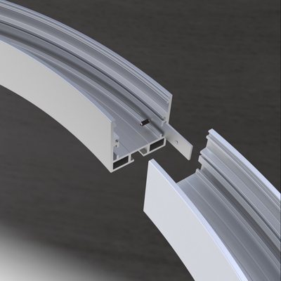 lega di alluminio anodizzata estrusione circolare della striscia di profilo di 35*35mm LED